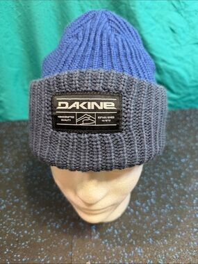 Dakine Royal Blue and Charcoal Blue Ribbed Beanie